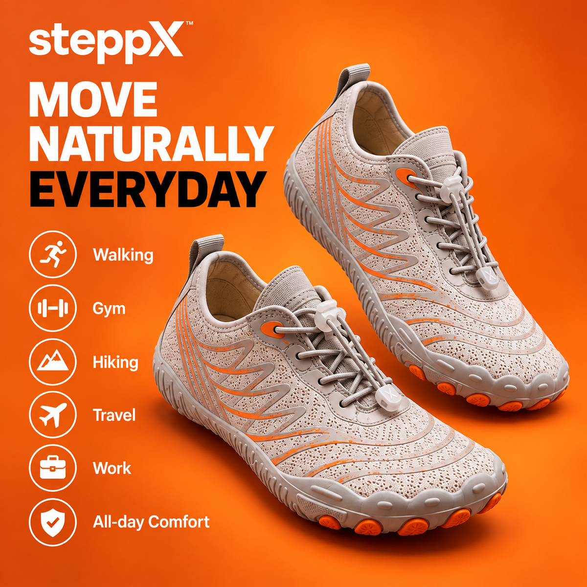 SteppX Hydro — Barefoot Water & Trail Shoes (Unisex)