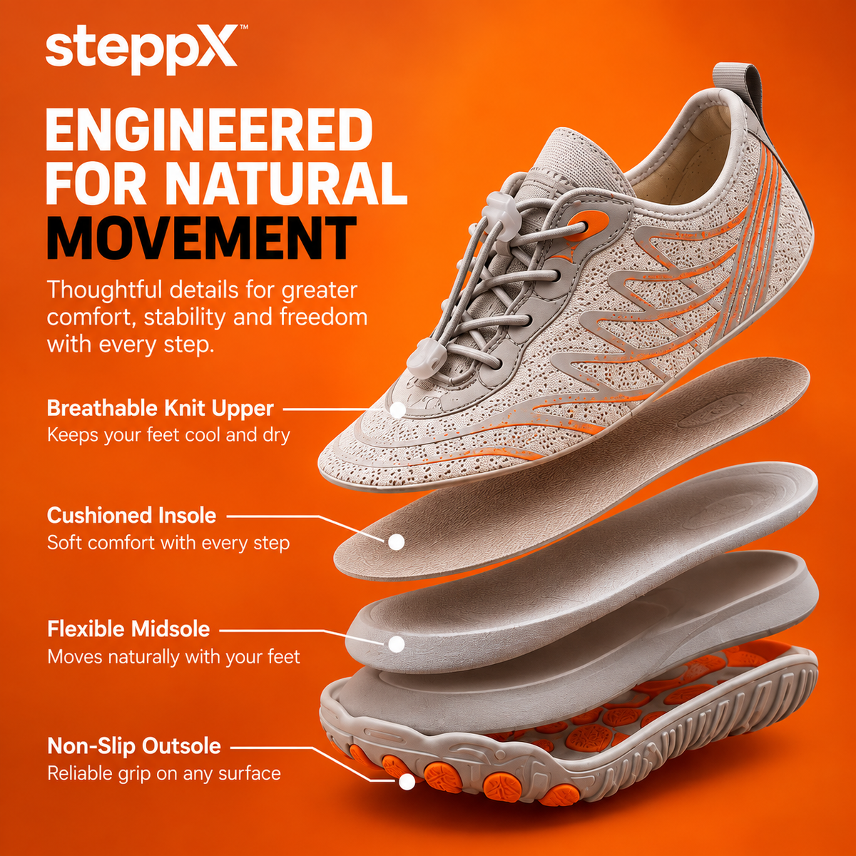 SteppX Hydro — Barefoot Water & Trail Shoes (Unisex)